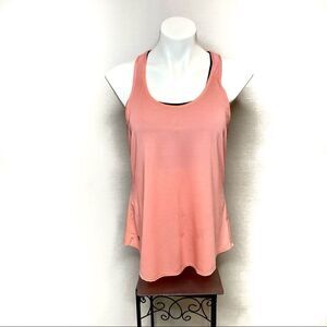 Athleta peach and blue performance bra tank size M